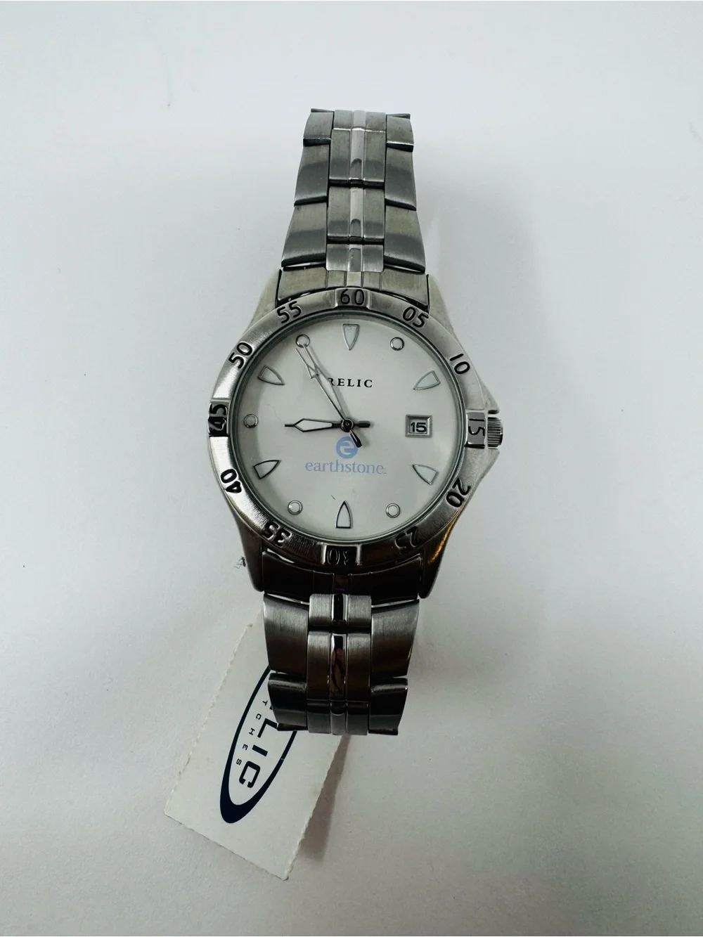 Relic Women's Stainless Steel Silver Watch with White Dial